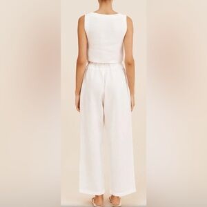 Posse White Linen Pants size small